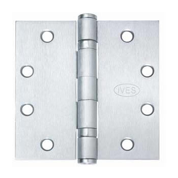 Ives 5BB1 Series 4.5 x 4.5" 1-1/2 PR. Stainless Steel Ball Bearing Full Mortise Hinge
