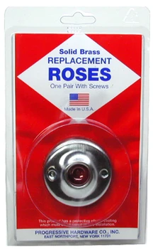 Progressive Hardware ROSETTES - Solid Brass (Pair)