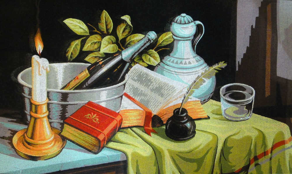 "Still-life" Printed Canvas for  Needlepoint Tapestry Gobelin  Embroidery Gobelin L C903