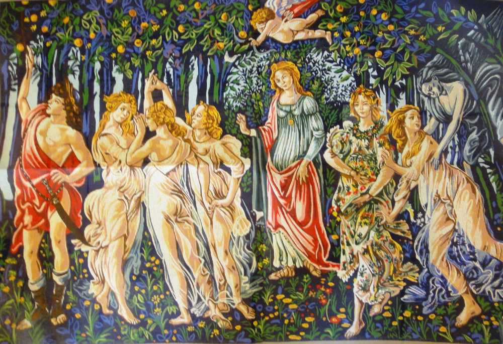 "Spring" Printed Canvas for  Needlepoint Tapestry Gobelin  Embroidery Gobelin L 12461