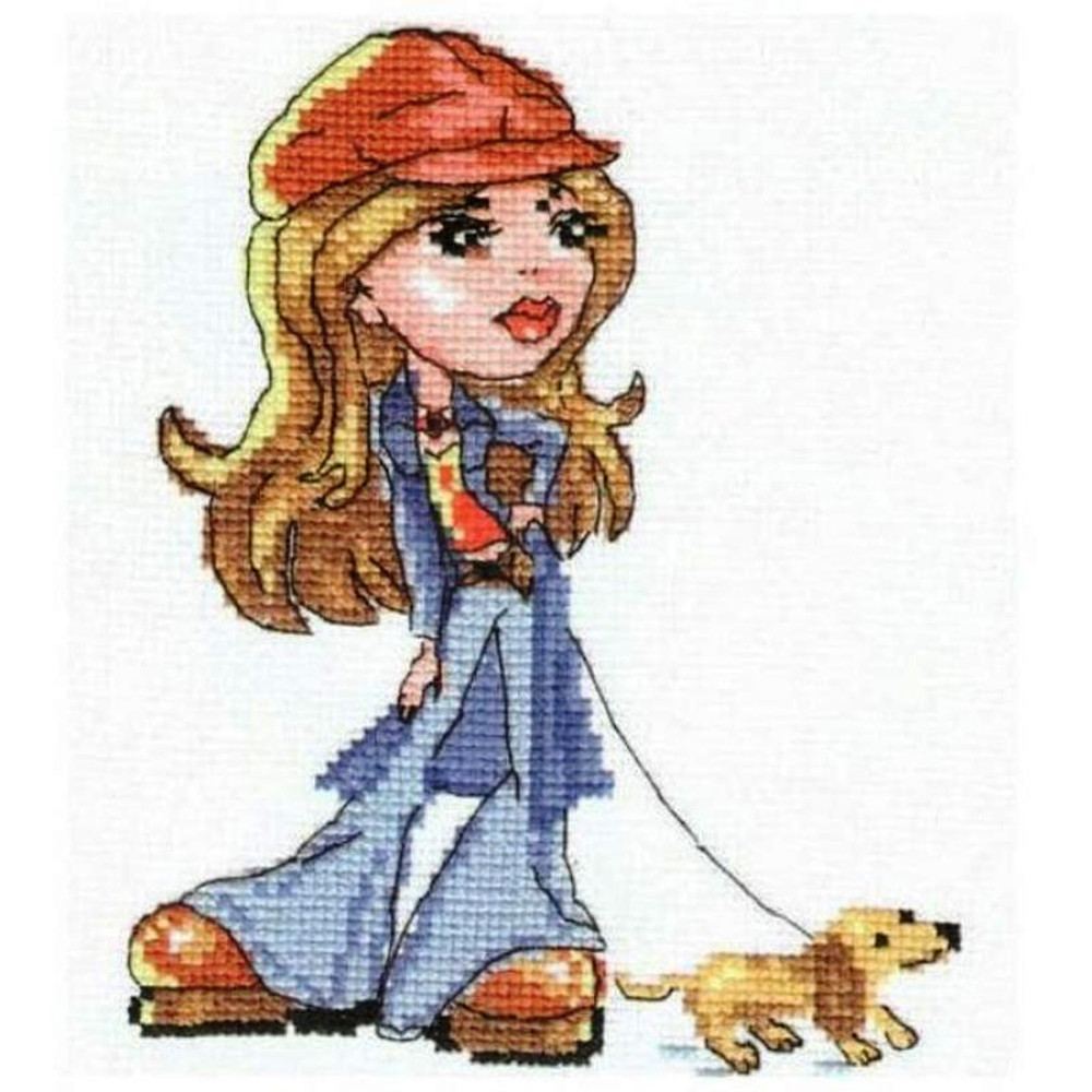 "Lady Jeans"  Unprinted Needlework Kit 0-54