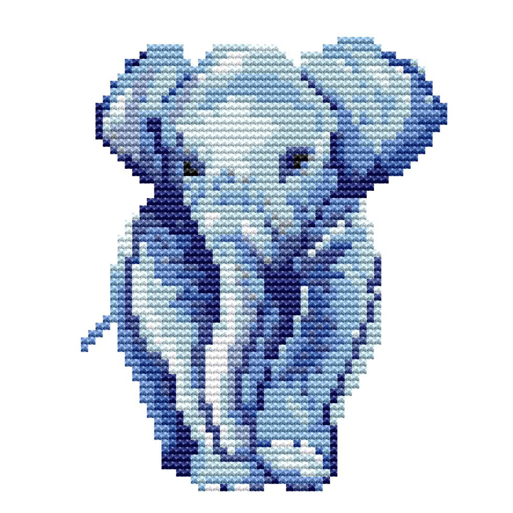 "Elephant" Veralis Unprinted Cross Stitch Needlework Kits  VL-E-0114