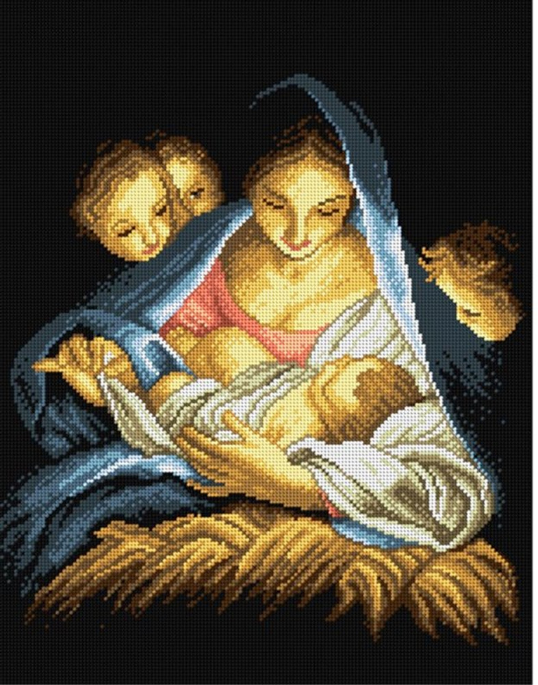"Holy Night" Printed Canvas for Cross Stitch Tapestry Gobelin Embroidery Orchidea 1942