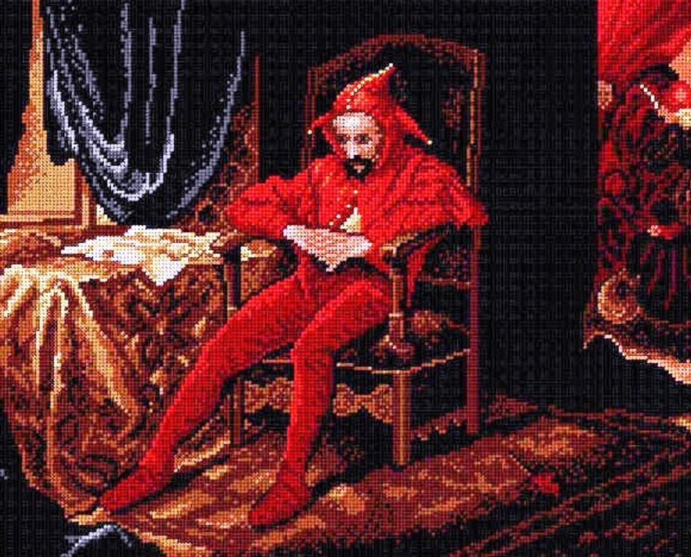 "Stanczyk" Printed Tapestry Gobelin Embroidery Kit Orchidea 1870K