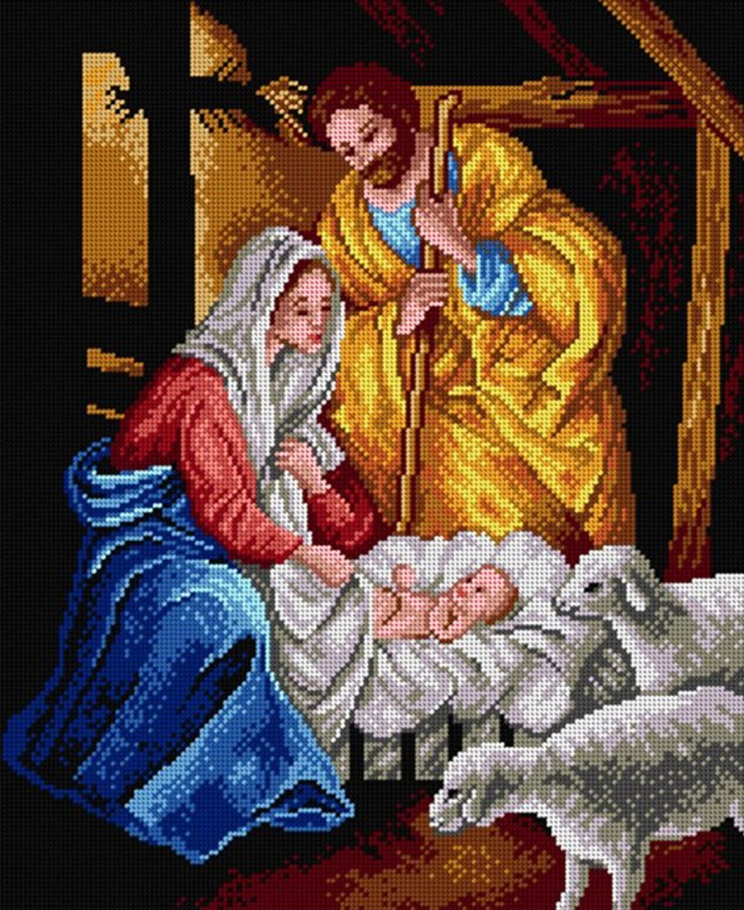 "Silence of the Night" Printed Canvas for Cross Stitch Tapestry Gobelin Embroidery Orchidea 1818