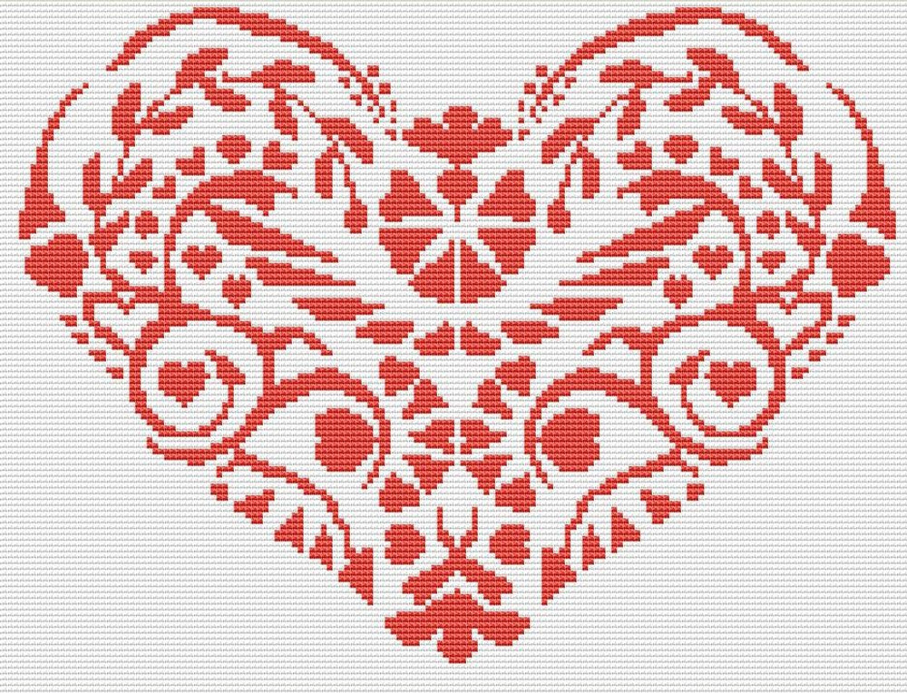 Heart Cross Stitch Chart