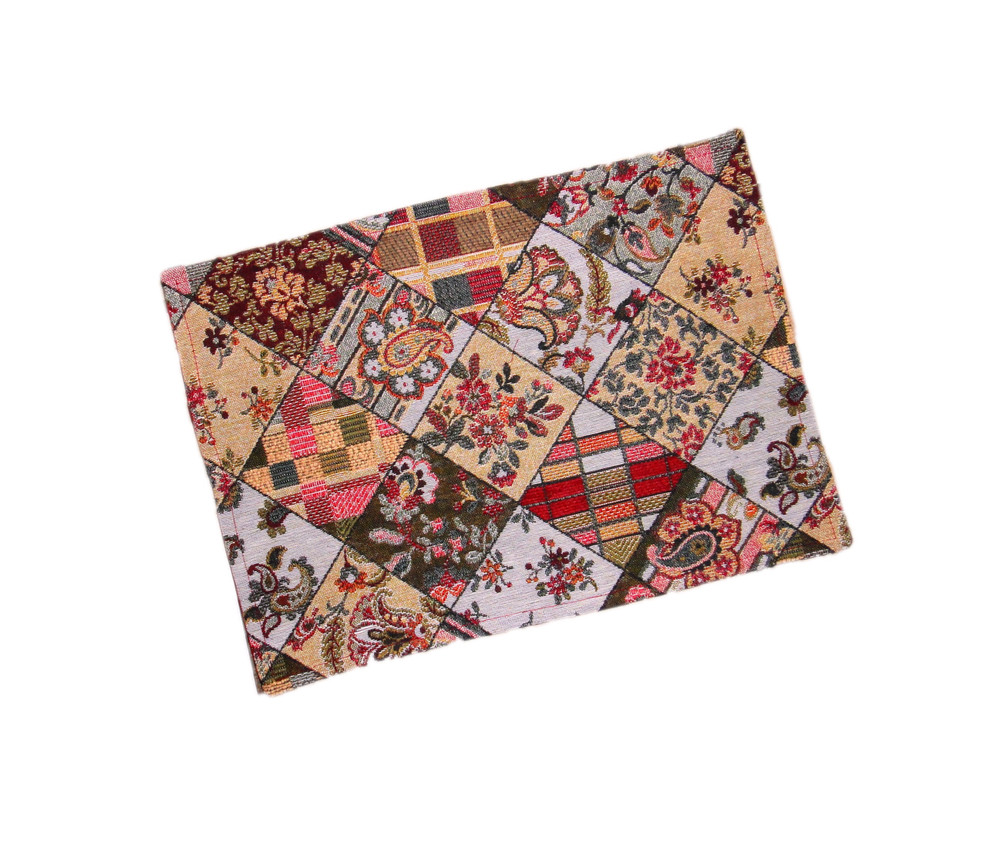 "Flower Jacquard" Kit of 2 Gobelin Tapestry Placemats Veralis V2007