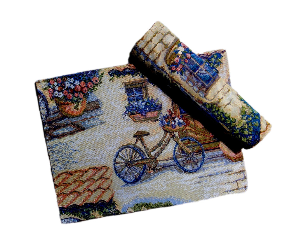 "Provence" Set of 2 Gobelin Tapestry Placemats Veralis V2010