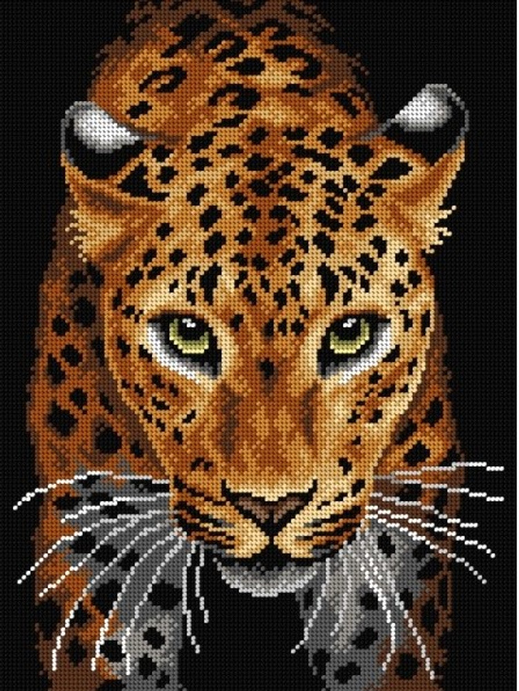 "Leopard" Printed Canvas for Cross Stitch Tapestry Gobelin Embroidery Orchidea 3210J