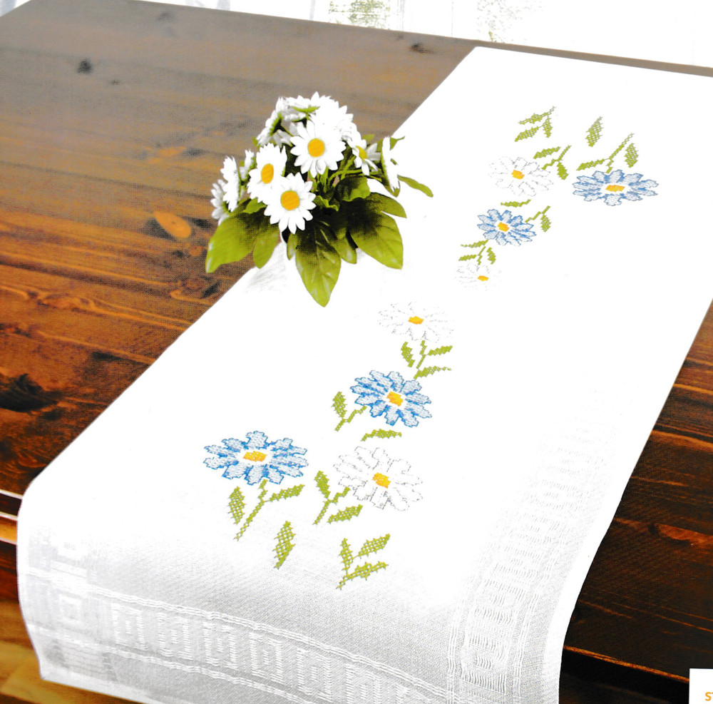 "Chamomiles" Table runner Kit for Cross Stitch Embroidery Schafer 6978