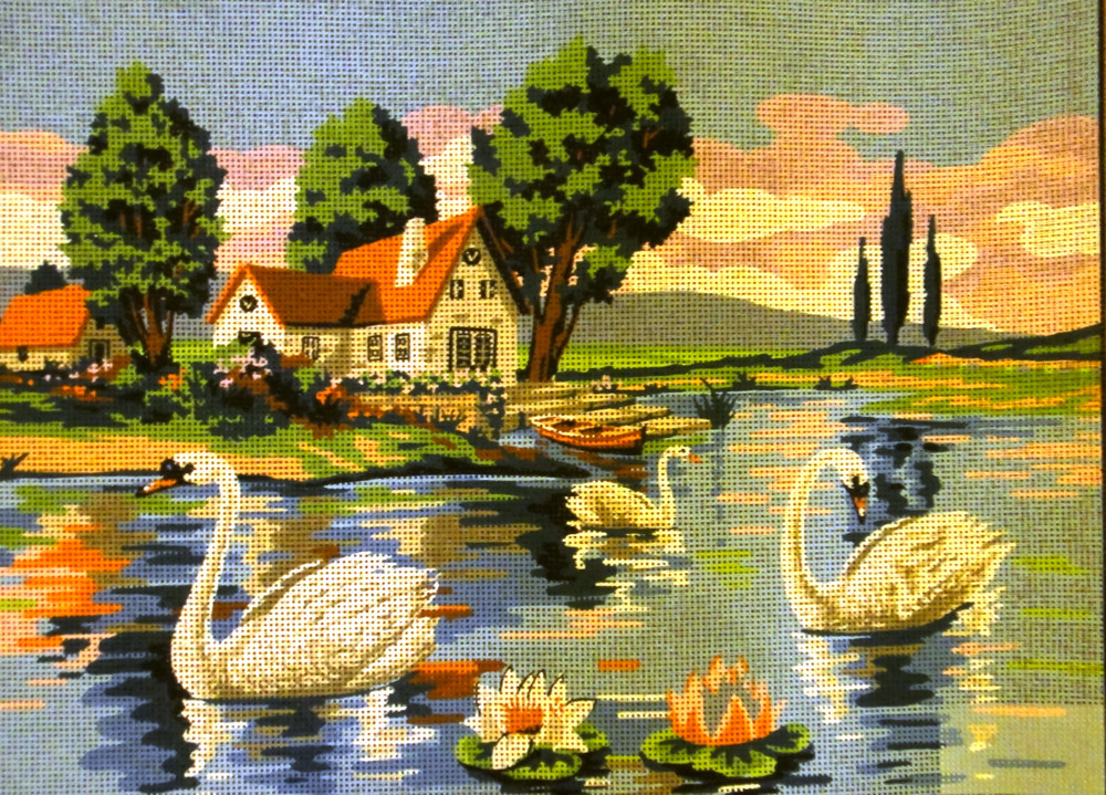 Kit of Anchor Cotton Threads for canvas  D450 "Swan Lake"