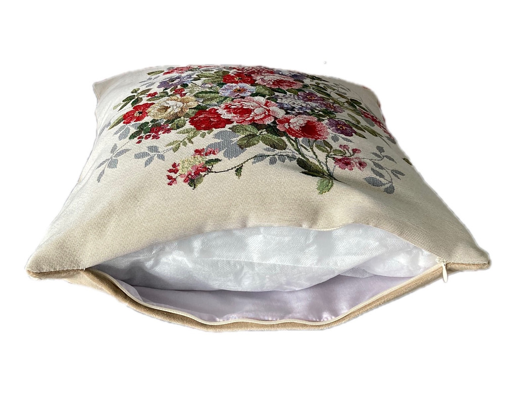 "Bouquet of Flowers" Decorative Chic Throw Pillow with Insert Veralis   VLP022