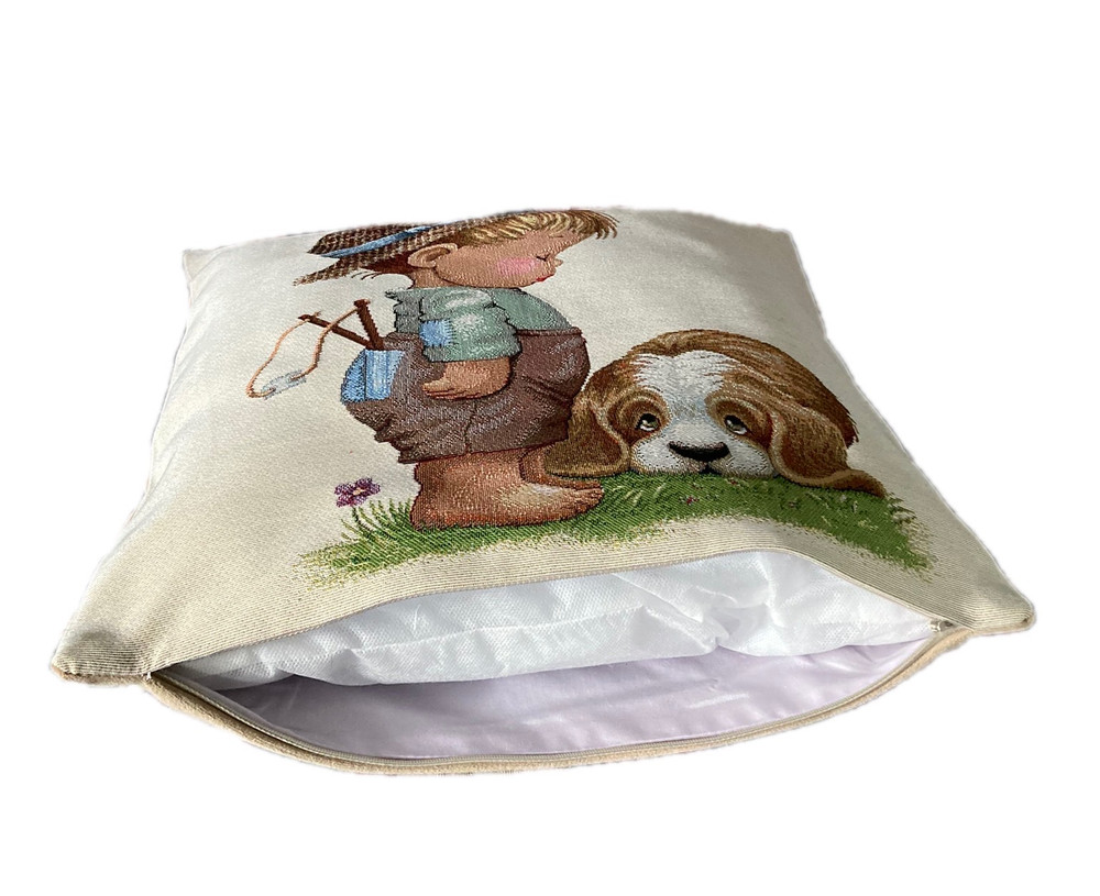 "Little Boy" Decorative Chic Throw Pillow with Insert Veralis   VLP023
