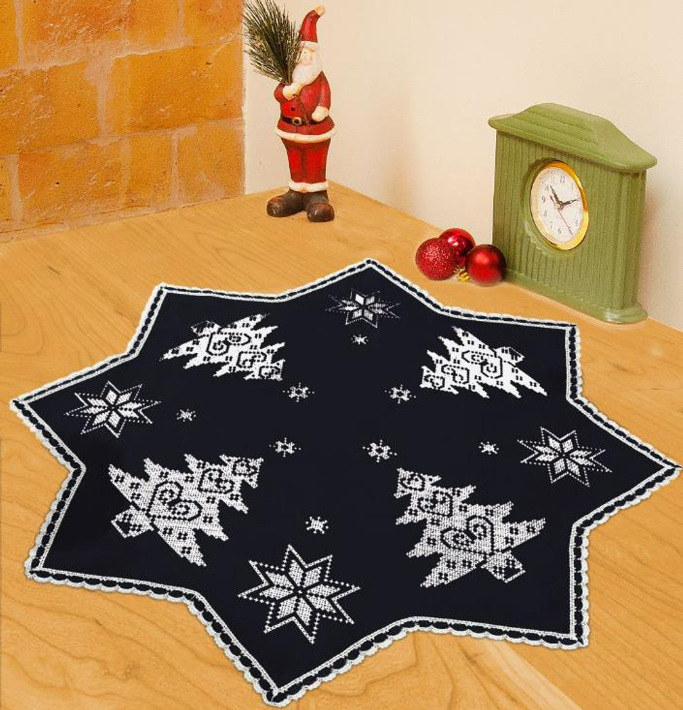 "Christmas  Night" Tablecloth Kit for Cross Stitch Embroidery Duftin 20337