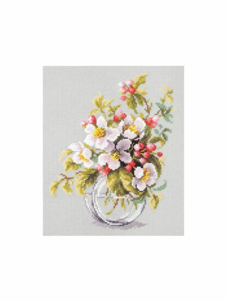 "Blooming Apple Tree"  Unprinted Counted Funny Needlework Cross Stitch Kit Magic Needle 100-011