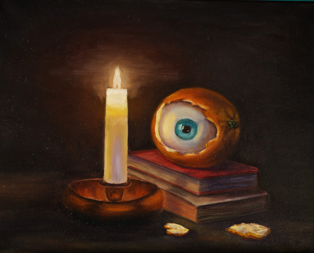 Original Hand Paint Oil Painting on the Canvas after "Eye" 16x20"