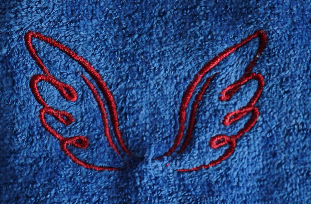 "Angels Wings" White Towel Gift Embroidered Hand Kitchen Towel  Veralis