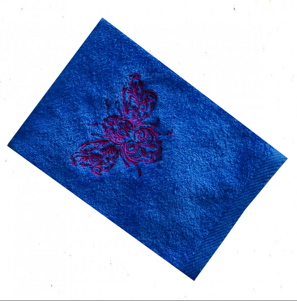 "Bee" White Towel Gift Embroidered Hand Kitchen Towel  Veralis