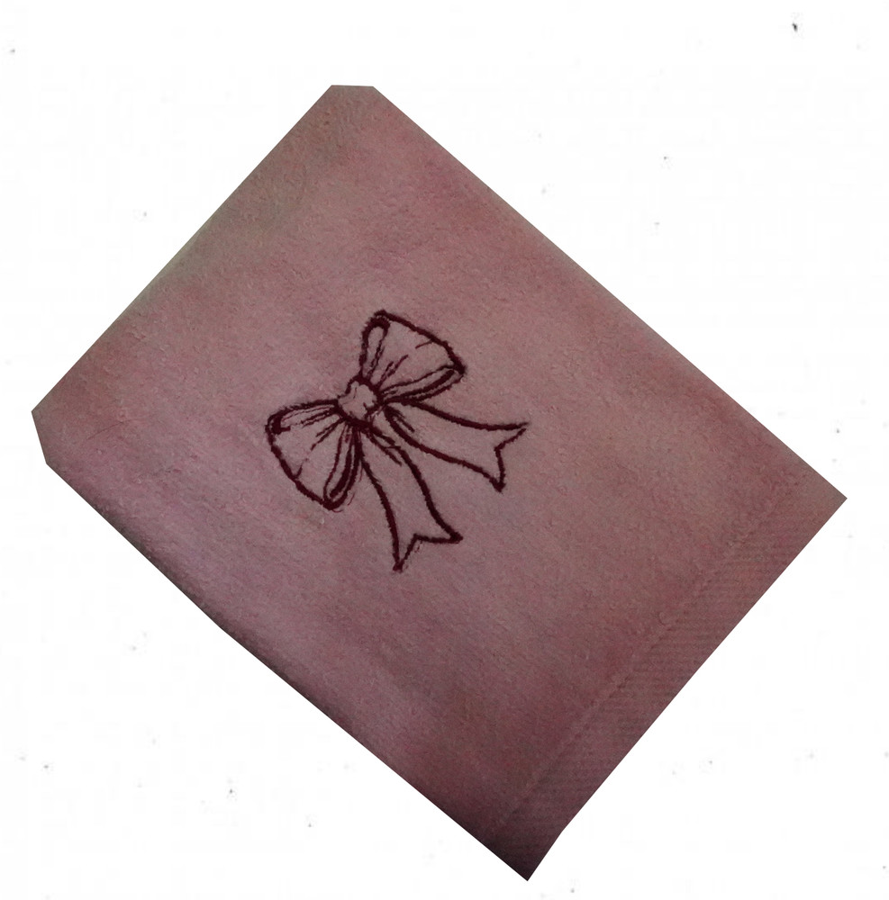 "Bow" White Towel Gift Embroidered Hand Kitchen Towel  Veralis