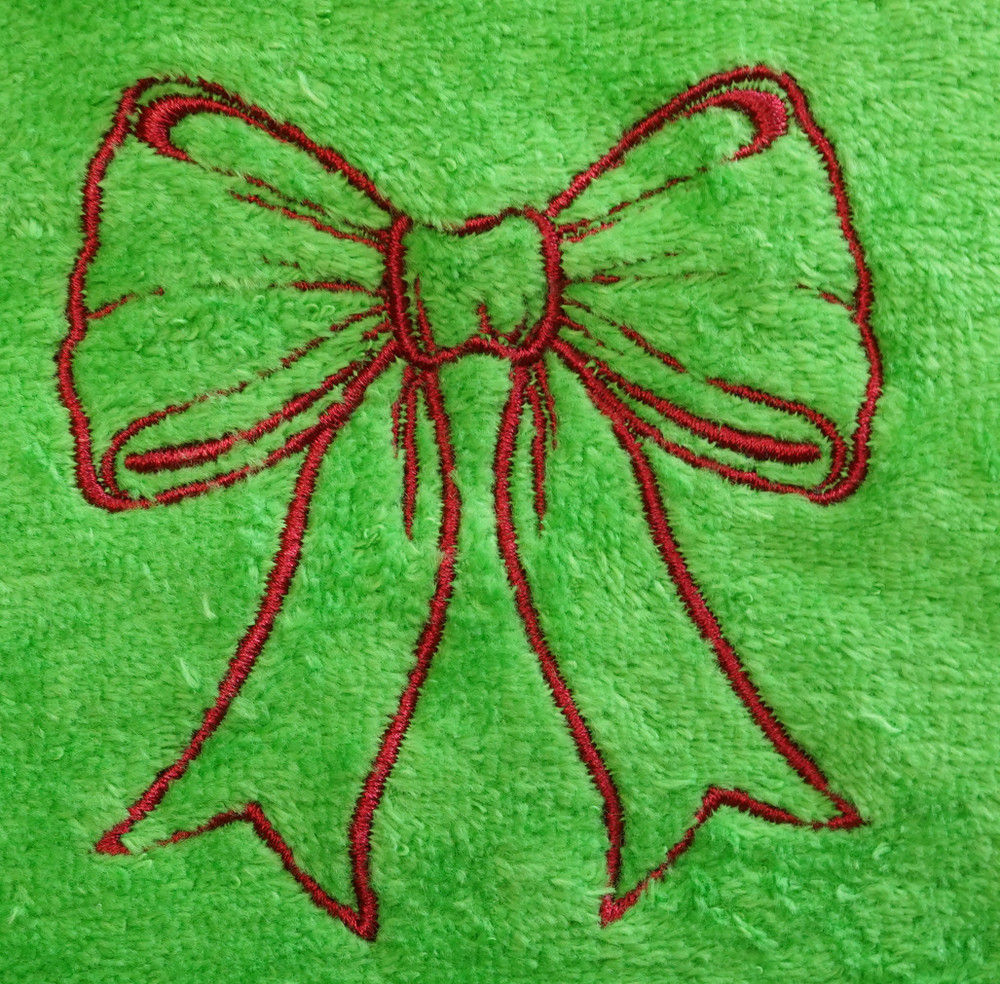 "Bow" Towel Gift Embroidered Hand Kitchen Towel  Veralis