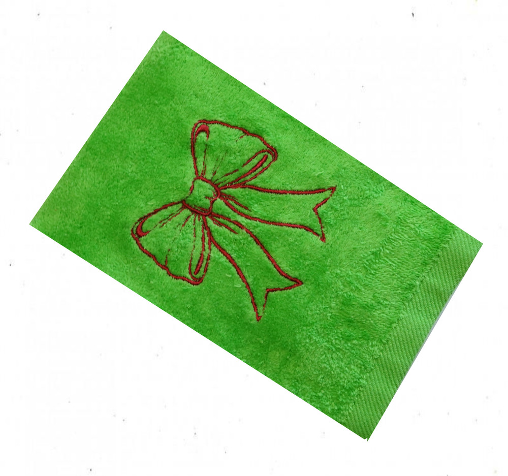 "Bow" Towel Gift Embroidered Hand Kitchen Towel  Veralis