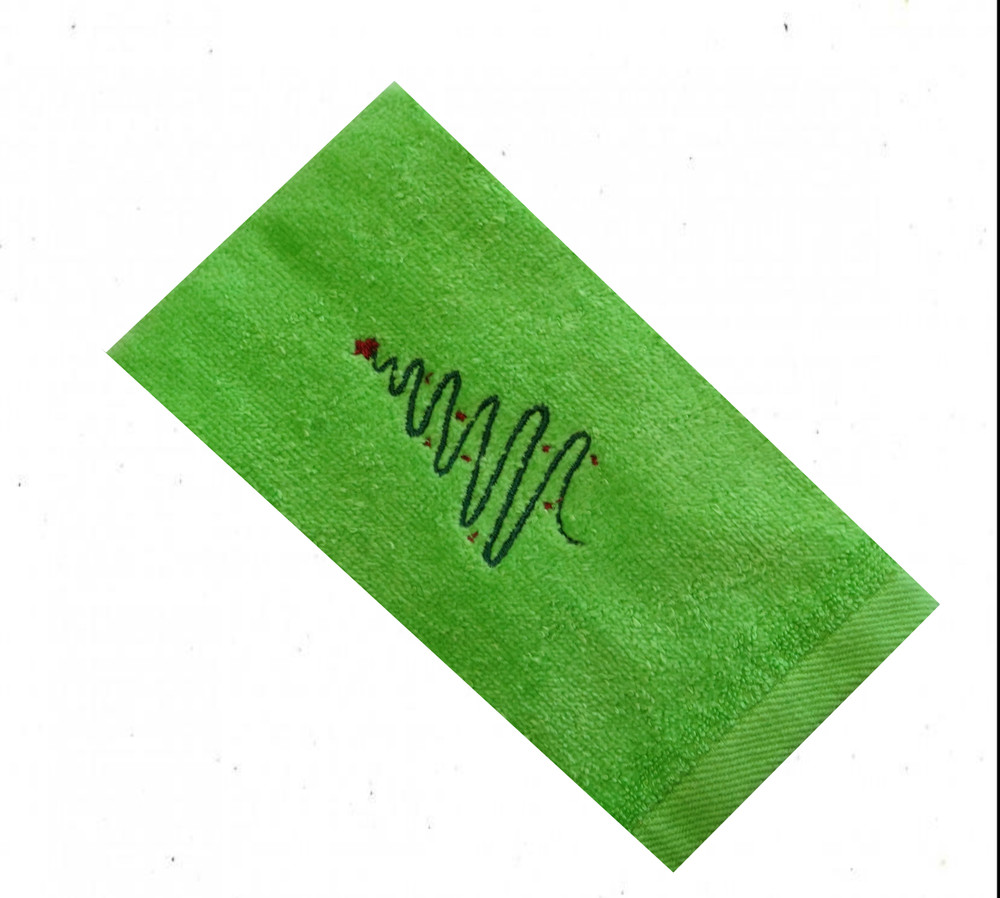 "Christmas Tree" Towel Gift Embroidered Hand Kitchen Towel  Veralis