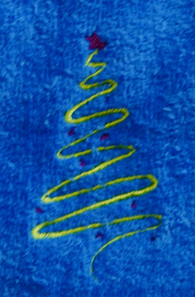 "Christmas Tree" Towel Gift Embroidered Hand Kitchen Towel  Veralis