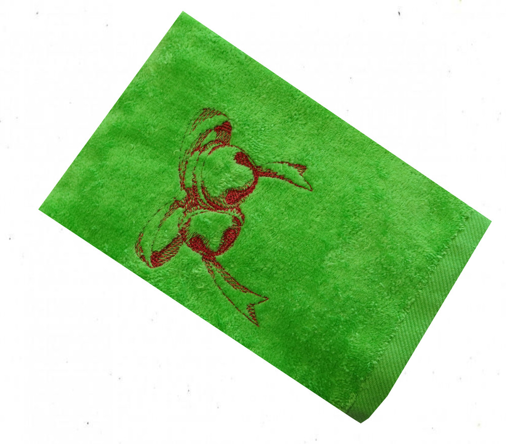 "Christmas Bells" Towel Gift Embroidered Hand Kitchen Towel  Veralis
