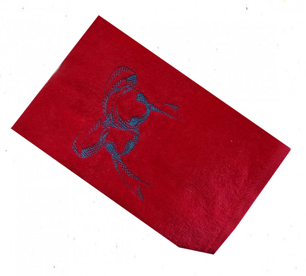 "Christmas Bells" Towel Gift Embroidered Hand Kitchen Towel  Veralis