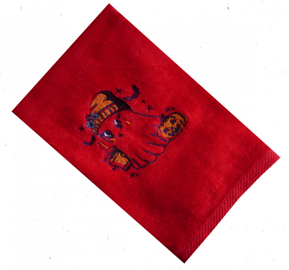 "Gost with Pumkin" Towel Gift Embroidered Hand Kitchen Towel  Veralis