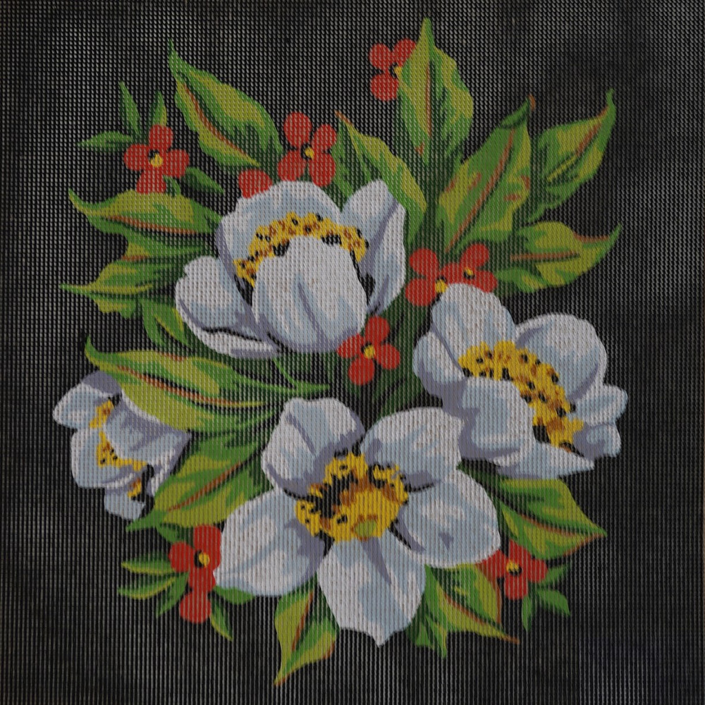 "Flowers" Printed Canvas for  Needlepoint Tapestry Gobelin  Embroidery  Gobelin L 46381