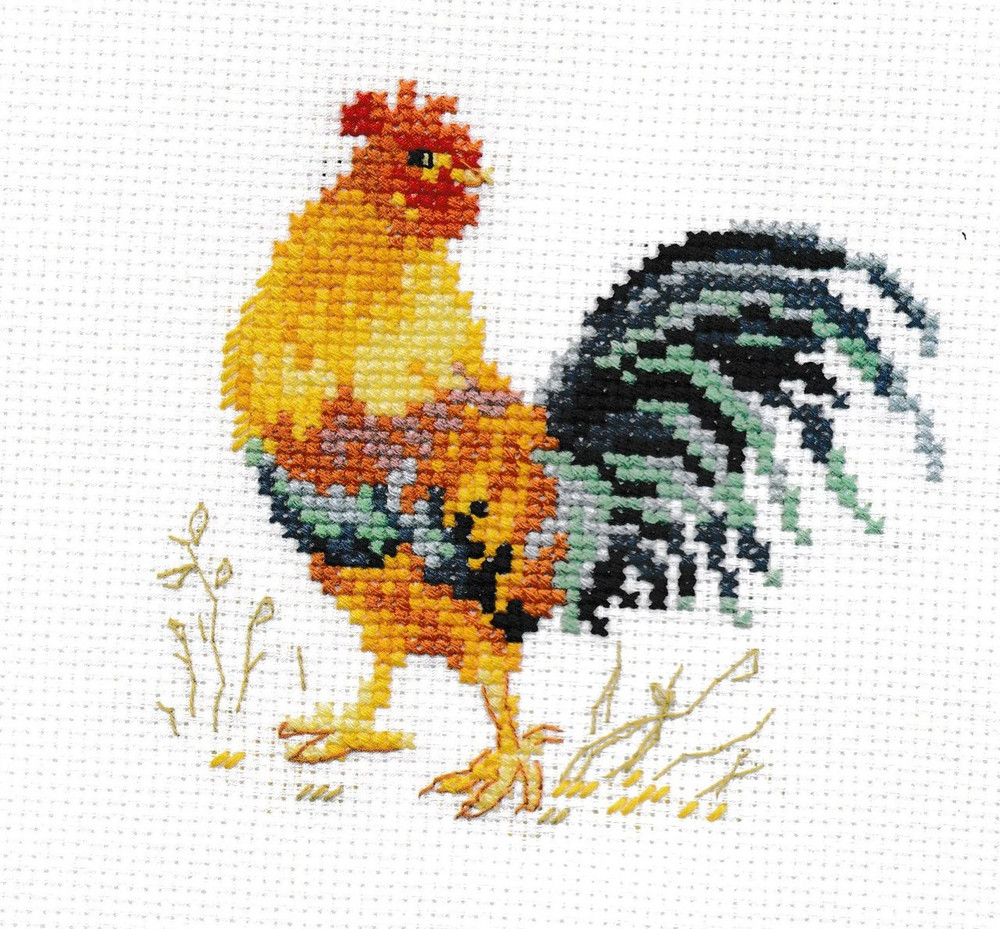 "Cock" Unprinted Needlework Kit Alisa 0-172