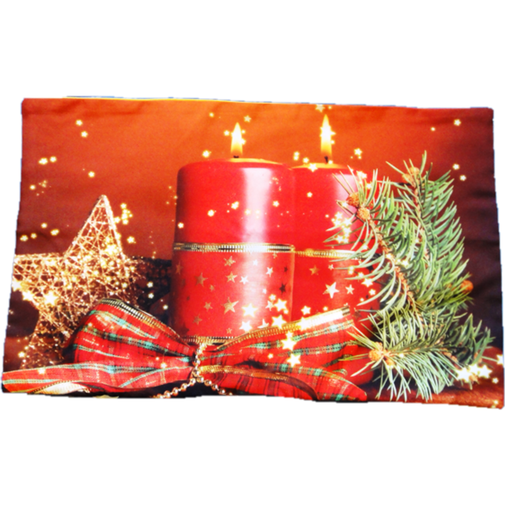 "Candles" Chistmas Decorative Pillow 