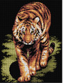 "Tiger" Printed Canvas for Cross Stitch Tapestry Gobelin Embroidery Orchidea 2196