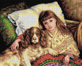 "Companions" Printed Canvas for Cross Stitch Tapestry Gobelin Embroidery Orchidea 2266M