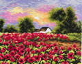 "Summer Meadow" Printed Canvas for Cross Stitch Tapestry Gobelin Embroidery Orchidea 2182H