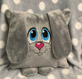 "Grey Bunny" Decorative Velvet Pillow Veralis