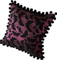 "Black Butterfly" Decorative Chic Throw Pillow with Insert Veralis 14x14"