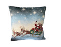 "Santa's Sledge" Decorative Chic Throw Pillow with Insert Veralis  VLP020