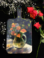 Decorative Hanging Cutting Board  Kitchen Decor Chopping  with Oil Painti ng Design  "Poppies"