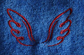 "Angels Wings" White Towel Gift Embroidered Hand Kitchen Towel  Veralis