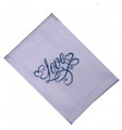 "I love you" White Towel Gift Embroidered Hand Kitchen Towel  Veralis