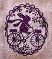 "Easter" White Towel Gift Embroidered Hand Kitchen Towel  Veralis