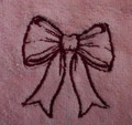 "Bow" White Towel Gift Embroidered Hand Kitchen Towel  Veralis