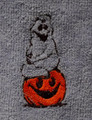 "Gost and Punkin" Towel Gift Embroidered Hand Kitchen Towel  Veralis