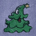 "Happy Christmas Tree" Towel Gift Embroidered Hand Kitchen Towel  Veralis
