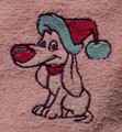 "Christmas Puppy" Towel Gift Embroidered Hand Kitchen Towel  Veralis