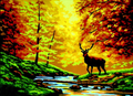 "Fall" Printed Canvas for  Needlepoint Tapestry Gobelin  Embroidery Gobelin L 40144