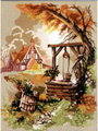 "Well" Printed Canvas for  Needlepoint Tapestry Gobelin  Embroidery Gobelin L 40108