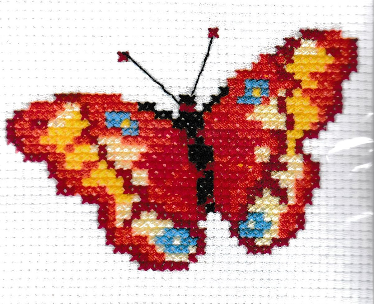 "Butterfly" Unprinted Needlework Kit 043 Alisa Veralis